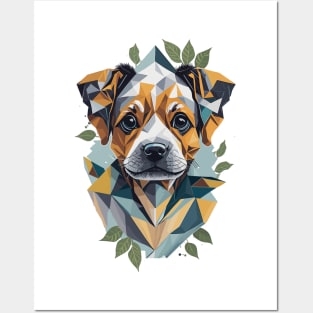 Geometric Dog Posters and Art